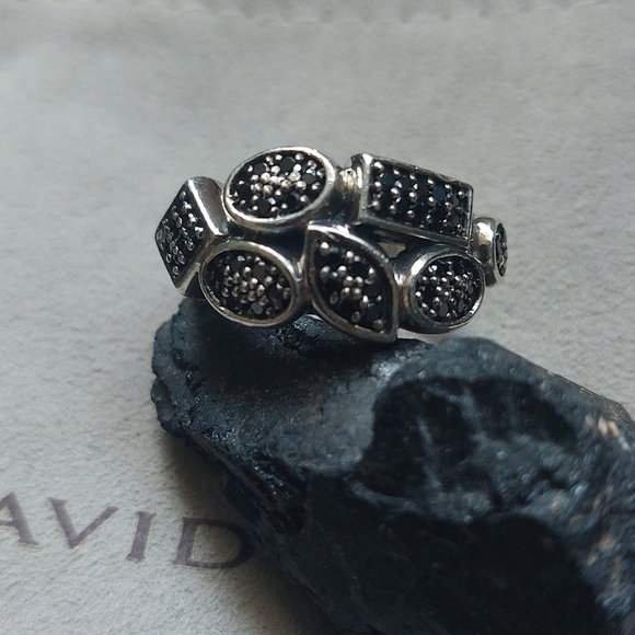 David Yurman Confetti Black Diamond Ring - Picture 4 of 10